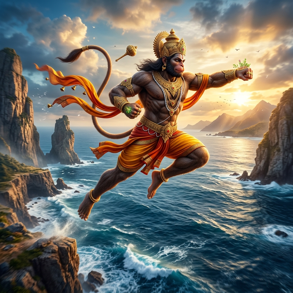 Hanuman Leaping Ocean